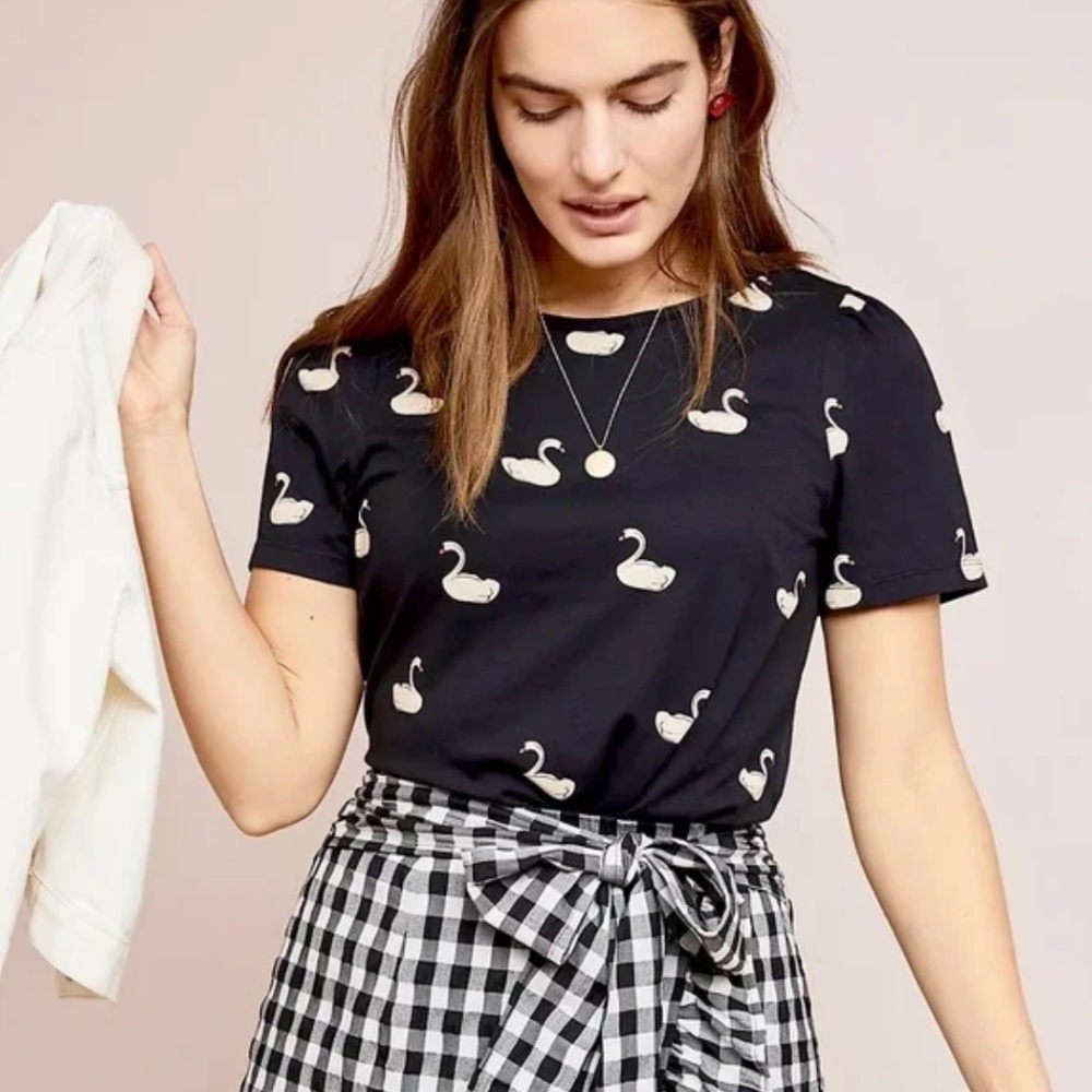 Anthropologie Colloquial Tee Swan Dive | 52 Conversations